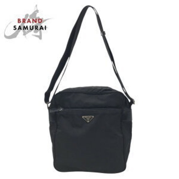 Prada Shoulder Bag nylon black messenger triangle Tessuto - Picture 1 of 8